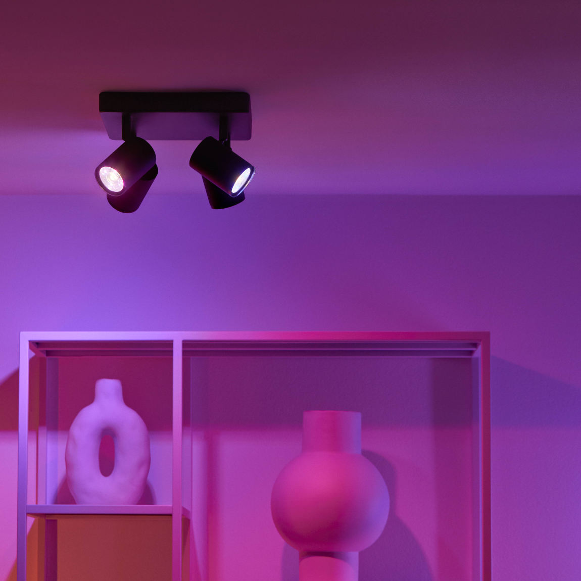 Thumbnail - WiZ IMAGEO 4er Spots Deckenleuchte quadratisch Tunable Farbig - Schwarz