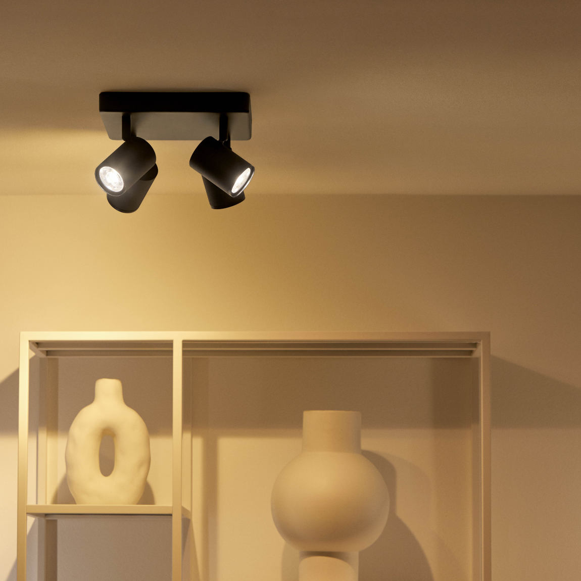 Thumbnail - WiZ IMAGEO 4er Spots Deckenleuchte quadratisch Tunable Farbig - Schwarz