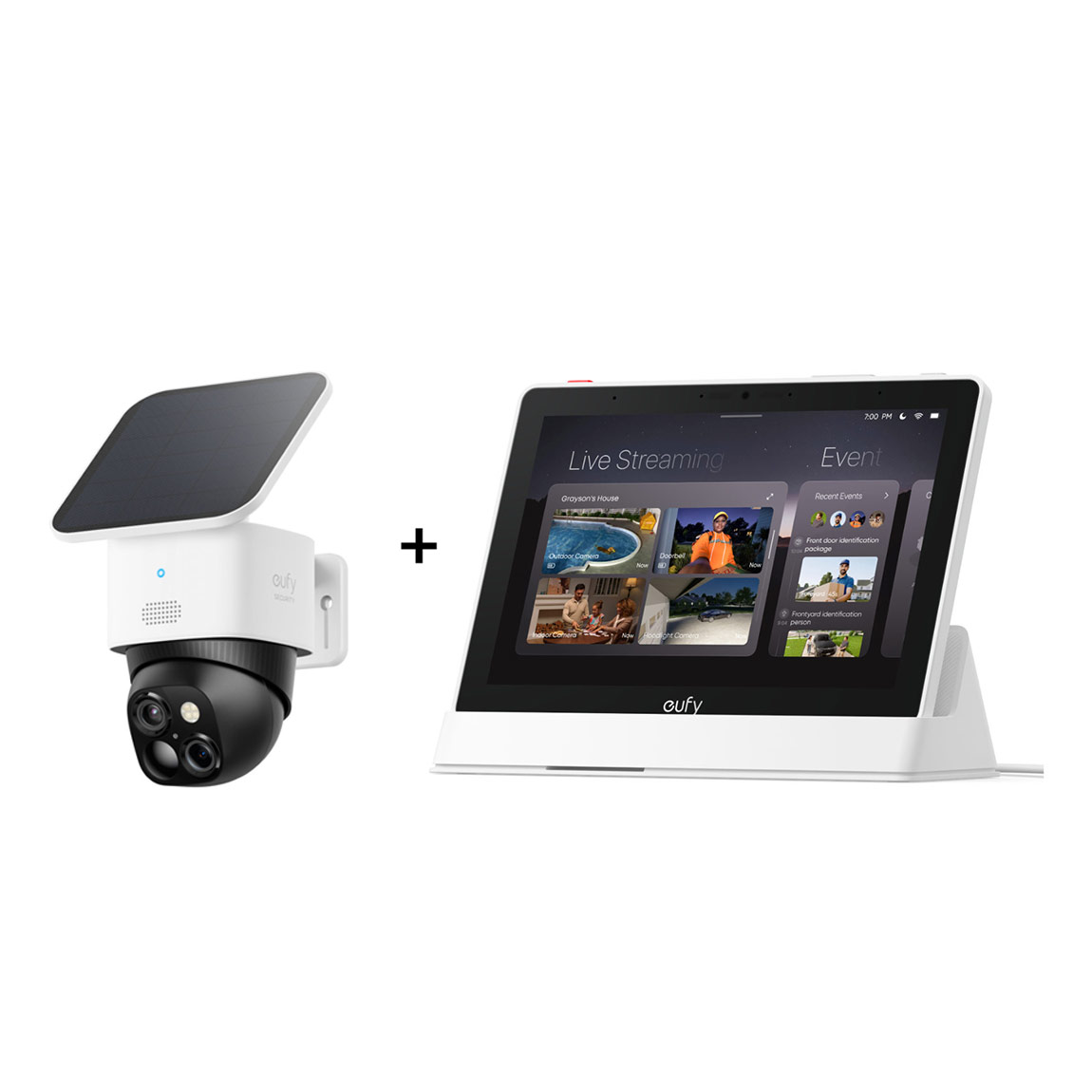 eufy SoloCam S340 - Dual Kamera Schwenk & Neige Outdoor Kamera + Smart Display E10