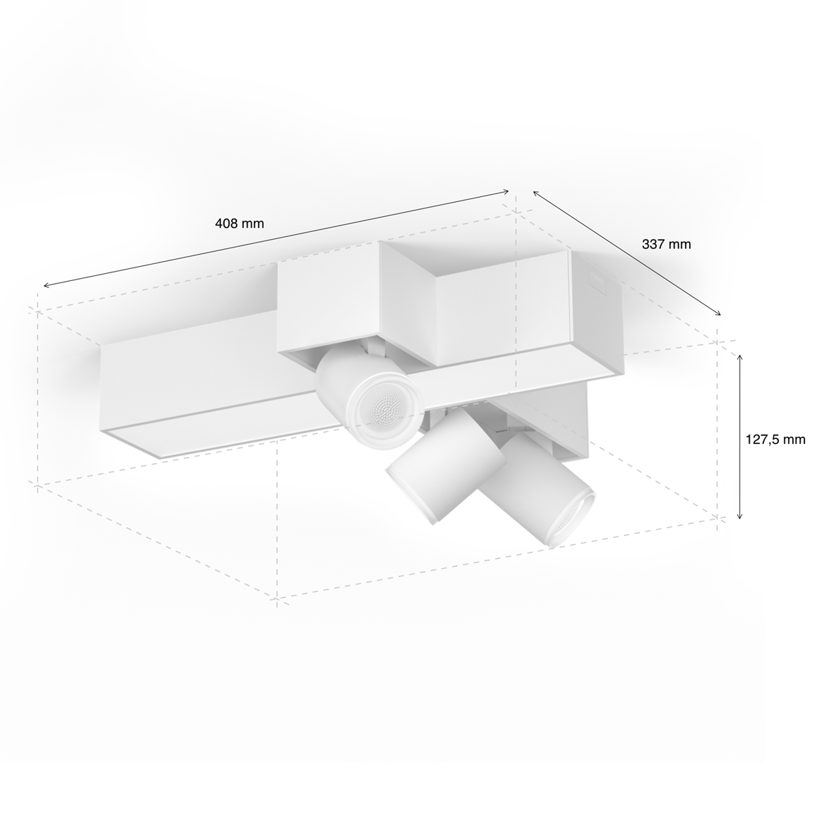 Thumbnail - Philips Hue White and Color Ambiance Centris Cross Spot 3flg. 2810lm - Weiß