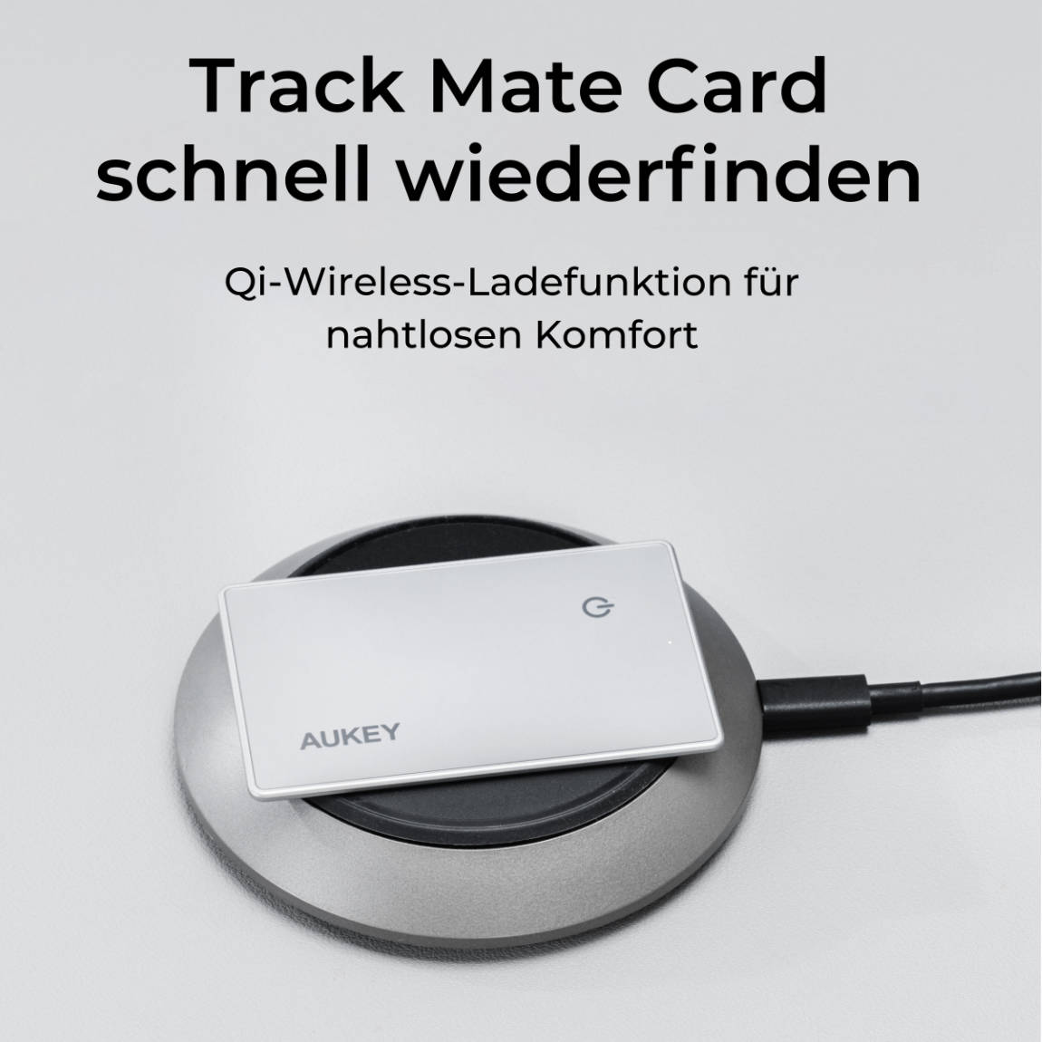 Thumbnail - Aukey Track Mate 3 Smart Bluetooth Tracking Card mit Find My - Grau