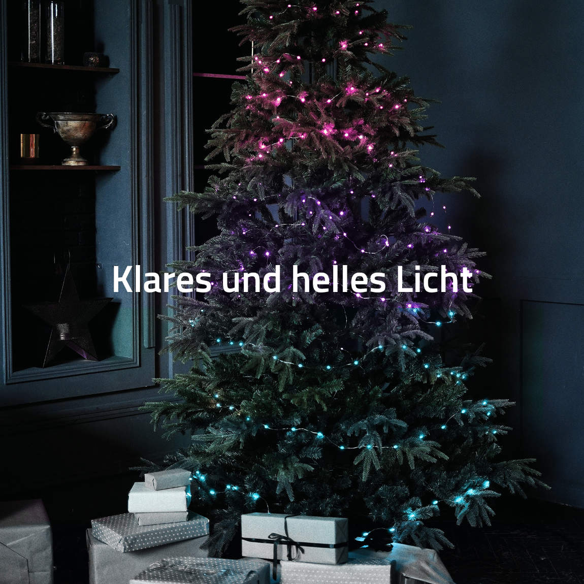 Thumbnail - Hombli Smarte Lichterkette für drinnen und draußen, 20m, farbig & weiß - 2er-Set