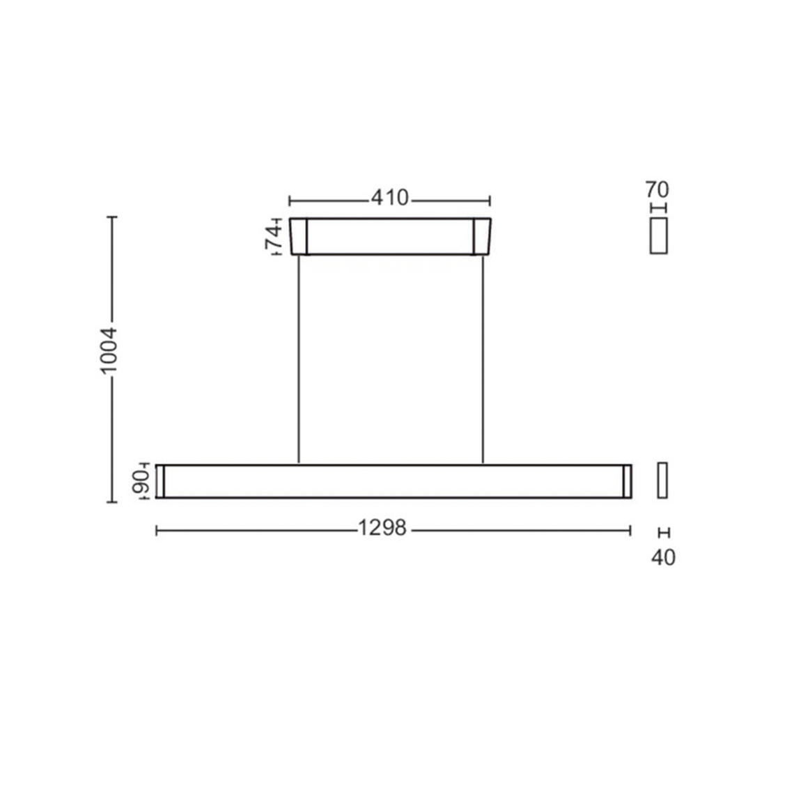 Thumbnail - Philips Hue White & Color Ambiance Ensis Pendelleuchte 5500lm + gratis Essential White and Color Ambiance E27 8W LED Lam...