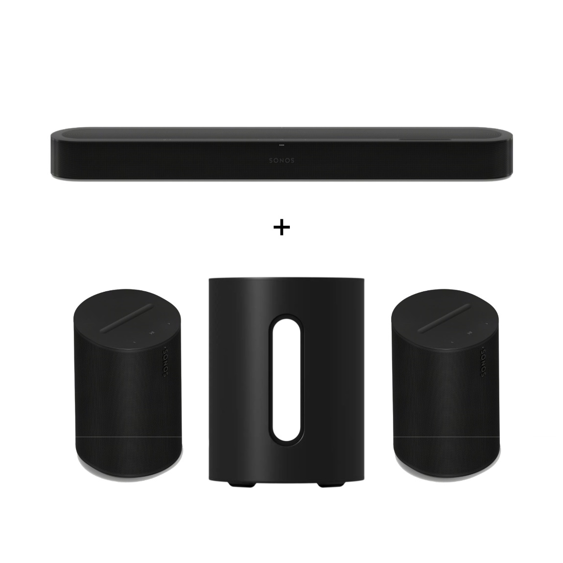 Sonos Heimkino Set - mit Beam Ultra, 2 Era 100 SL und Sub Mini - Schwarz