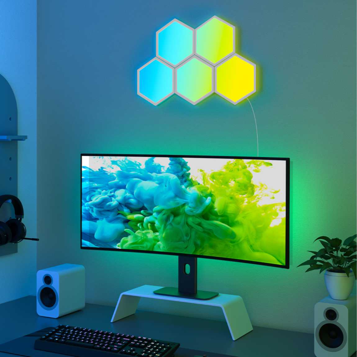 Thumbnail - Govee Glide Hexa Light Panels - 2er-Set mit jeweils 5x Panels