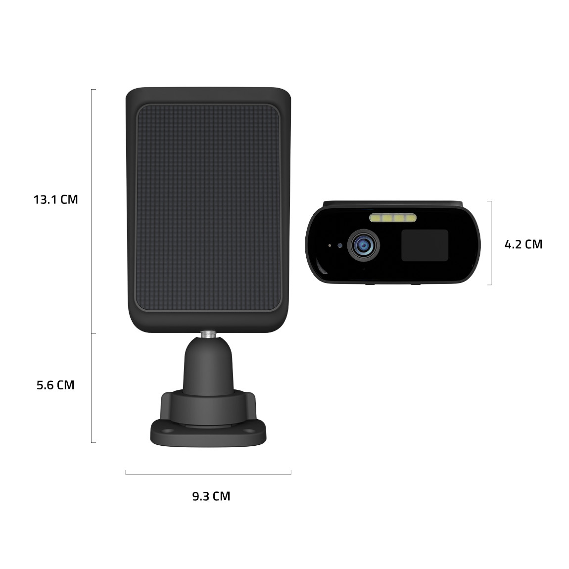 Hombli Solar Cam 2K - Smarte Solar-Kamera - Schwarz
