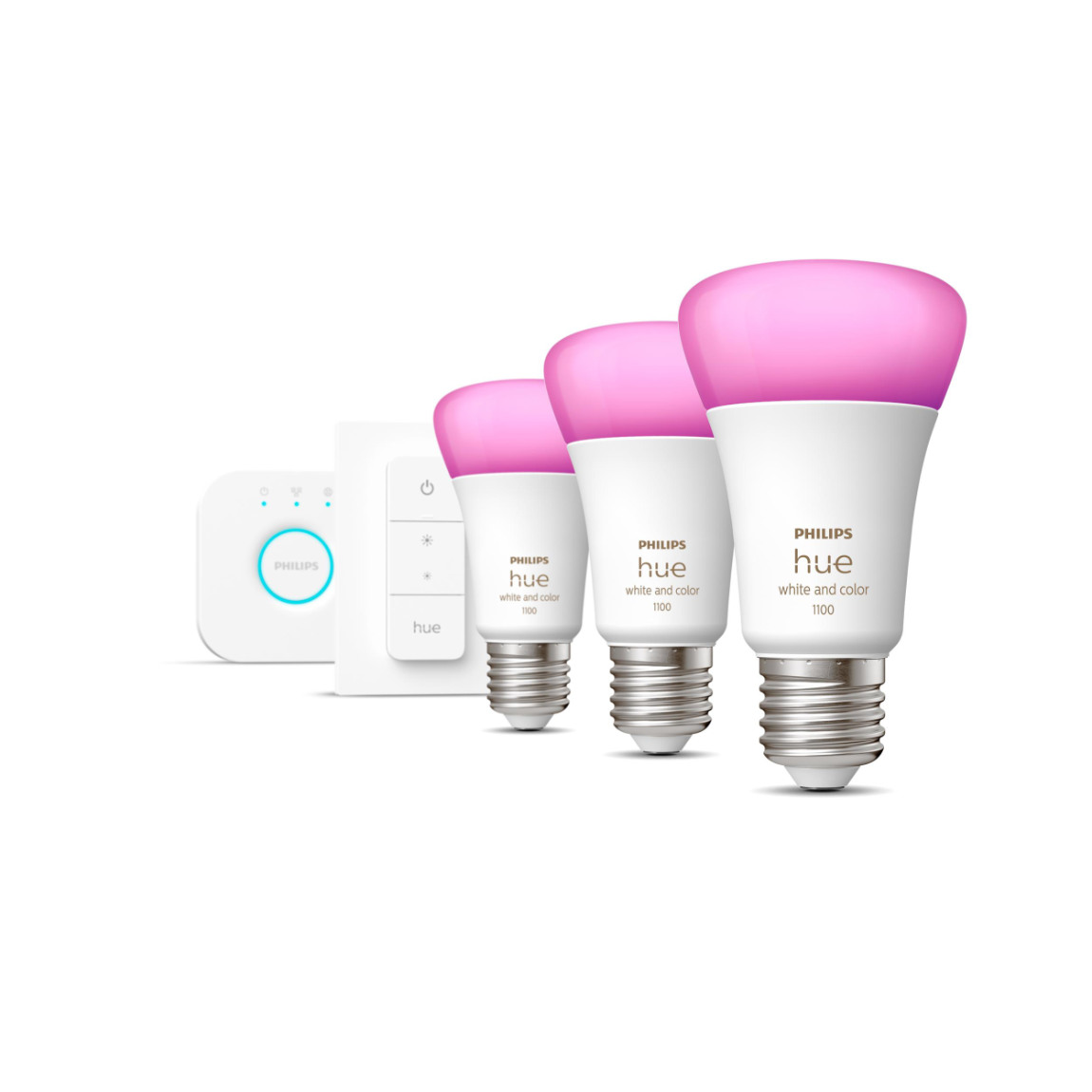 Philips Hue White & Color Ambiance E27 1100lm 3er Starter-Set + Bewegungsmelder