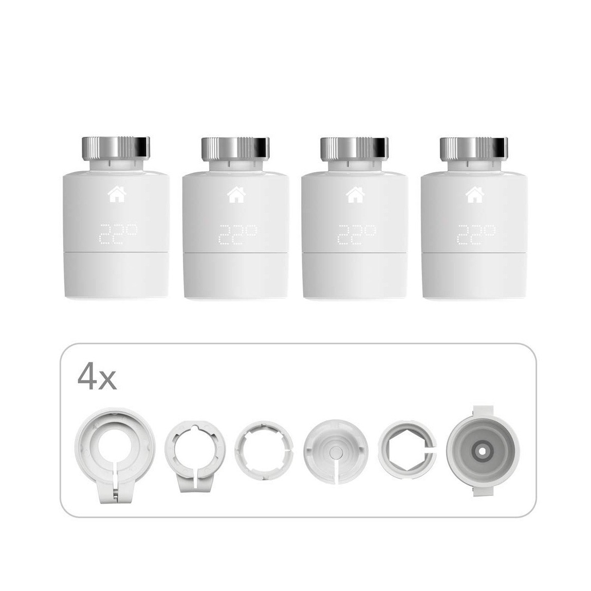 tado° V3+ Smartes Heizkörper-Thermostat - 4er-Set - Weiß