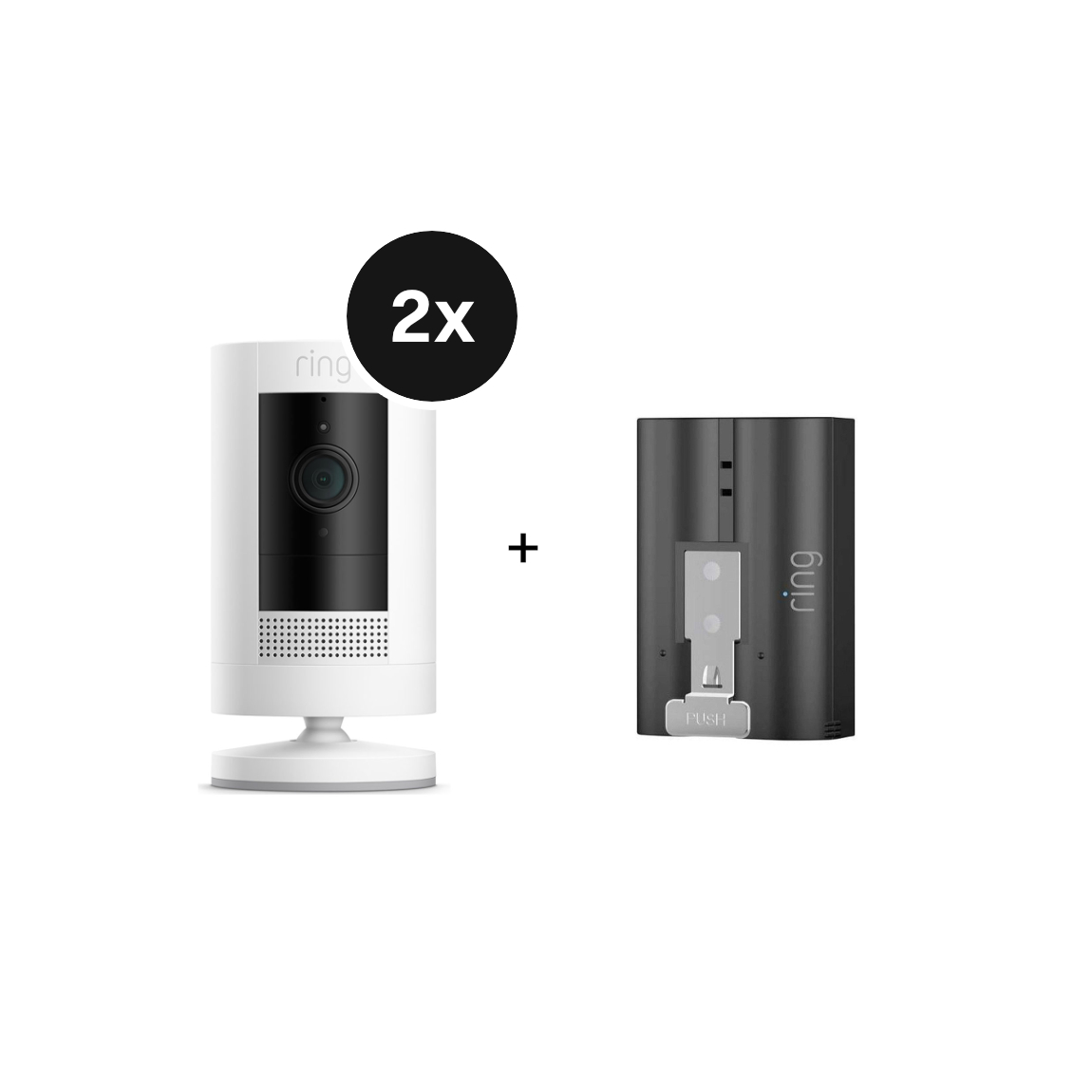 Ring Stick Up Cam Battery 2er-Set + Quick Release Battery (Ersatzakku)