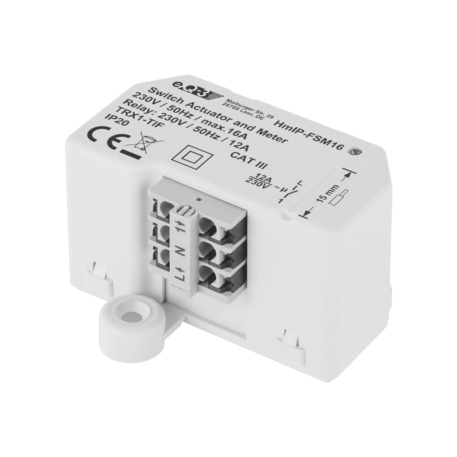 Homematic IP Schalt-Mess-Aktor (16A) - Unterputz - Weiß