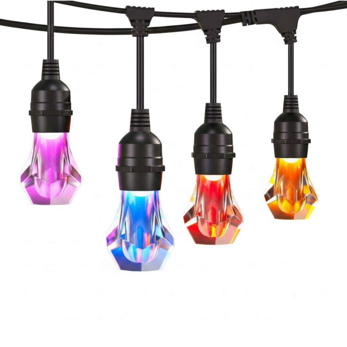 Nanoleaf Essentials Matter Smart Outdoor String Light Starter 30m - Schwarz