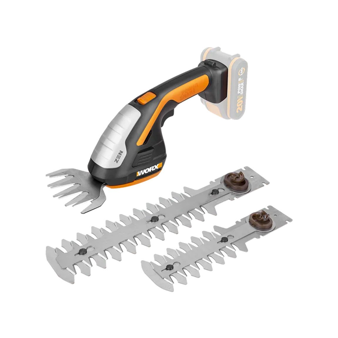 WORX 3-in-1 Gras- und Strauchschere ohne Akku - Grau