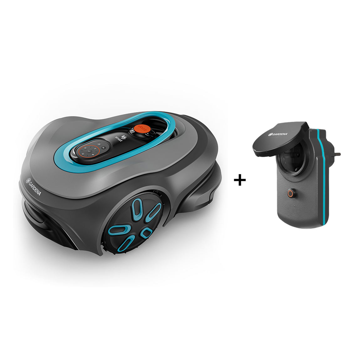 Gardena Mähroboter smart SILENO max 1.200 m² + Zwischenstecker
