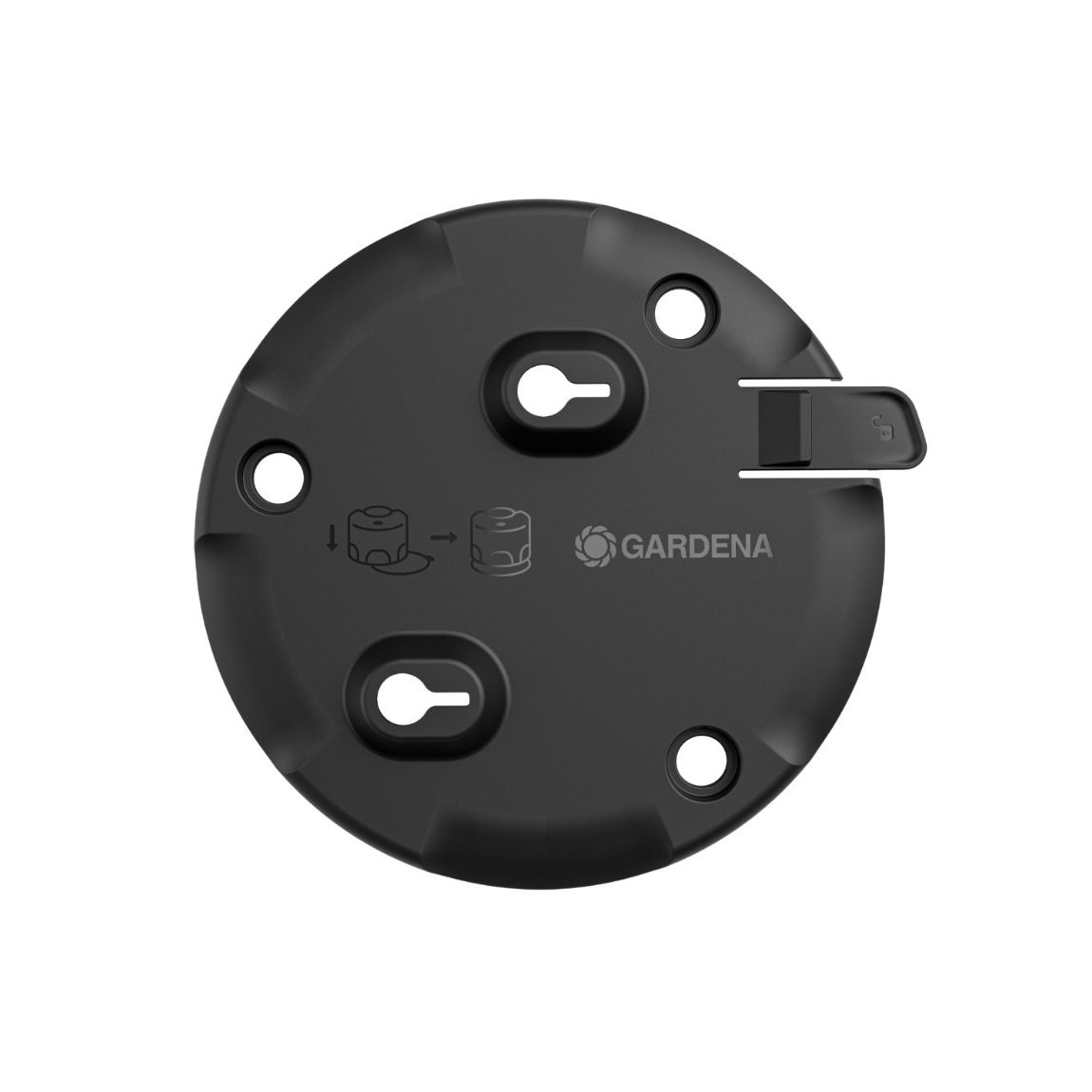 Gardena Montageplatte für AquaPrecise - oberirdisch - Schwarz