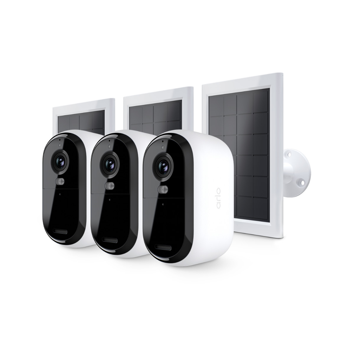 Arlo Essential 2 2K Außenkamera mit Solarpanel - 3er-Set - Weiß