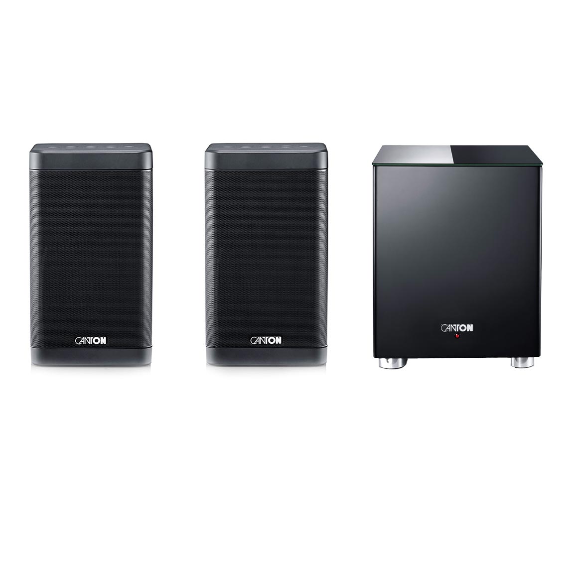 Canton Smart SUB 8 Subwoofer + Soundbox 3 2er-Set (+GRATIS Hombli Lichterkette)