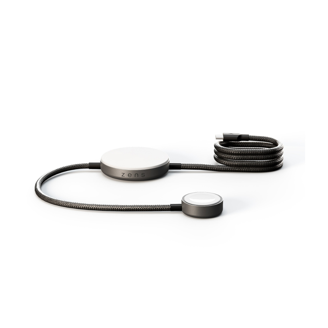 Zens Charging Cable Pro 2 - USB-C-Ladekabel mit Qi2, für 2 Geräte - Schwarz