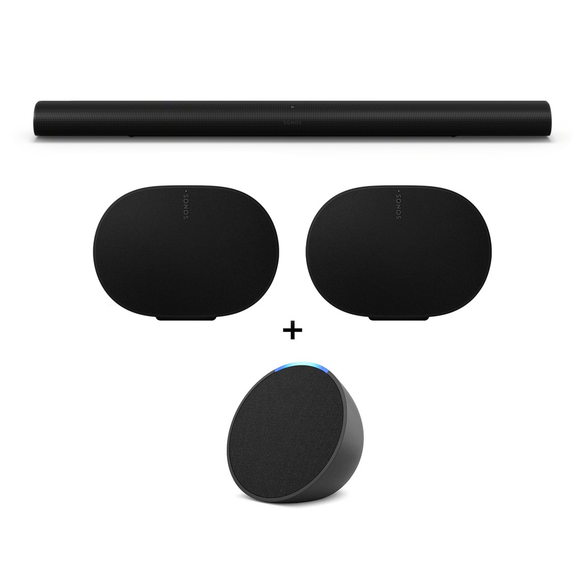 Sonos Entertainment Set - mit Arc Ultra und 2x Era 300 + gratis Amazon Echo Pop