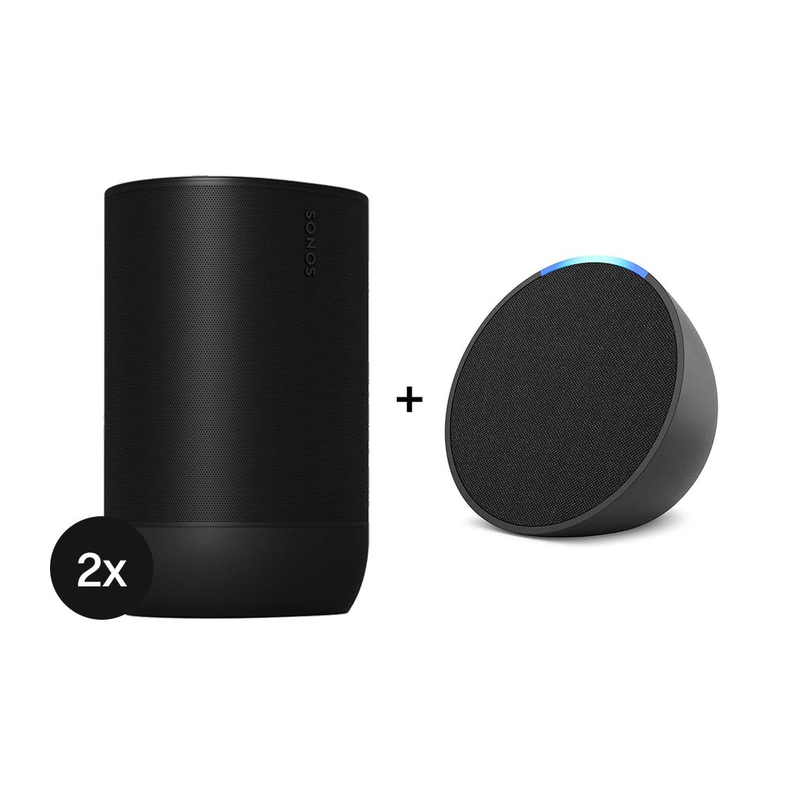 Sonos Move 2 - Stereo-Set + gratis Amazon Echo Pop