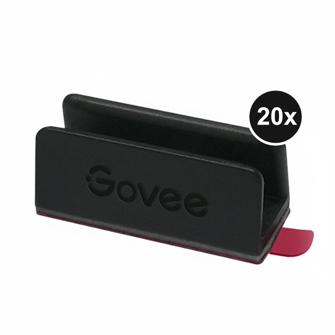 Govee Neonlichtschlauch 2 Kunststoff-Clips - 20er-Set - Schwarz