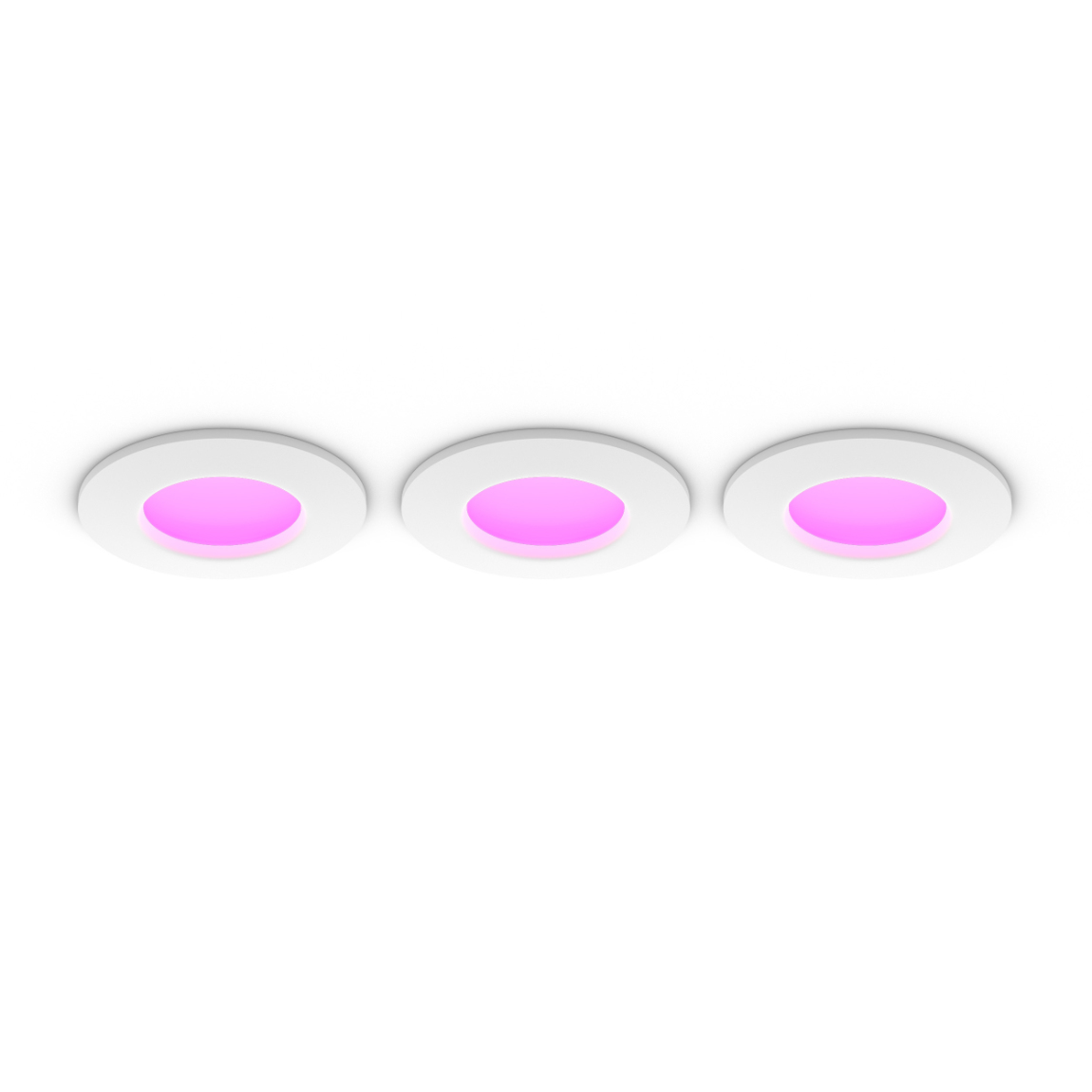 Philips Hue White & Color Ambiance Slim Recessed 90mm 1000lm - 3er-Set - Weiß