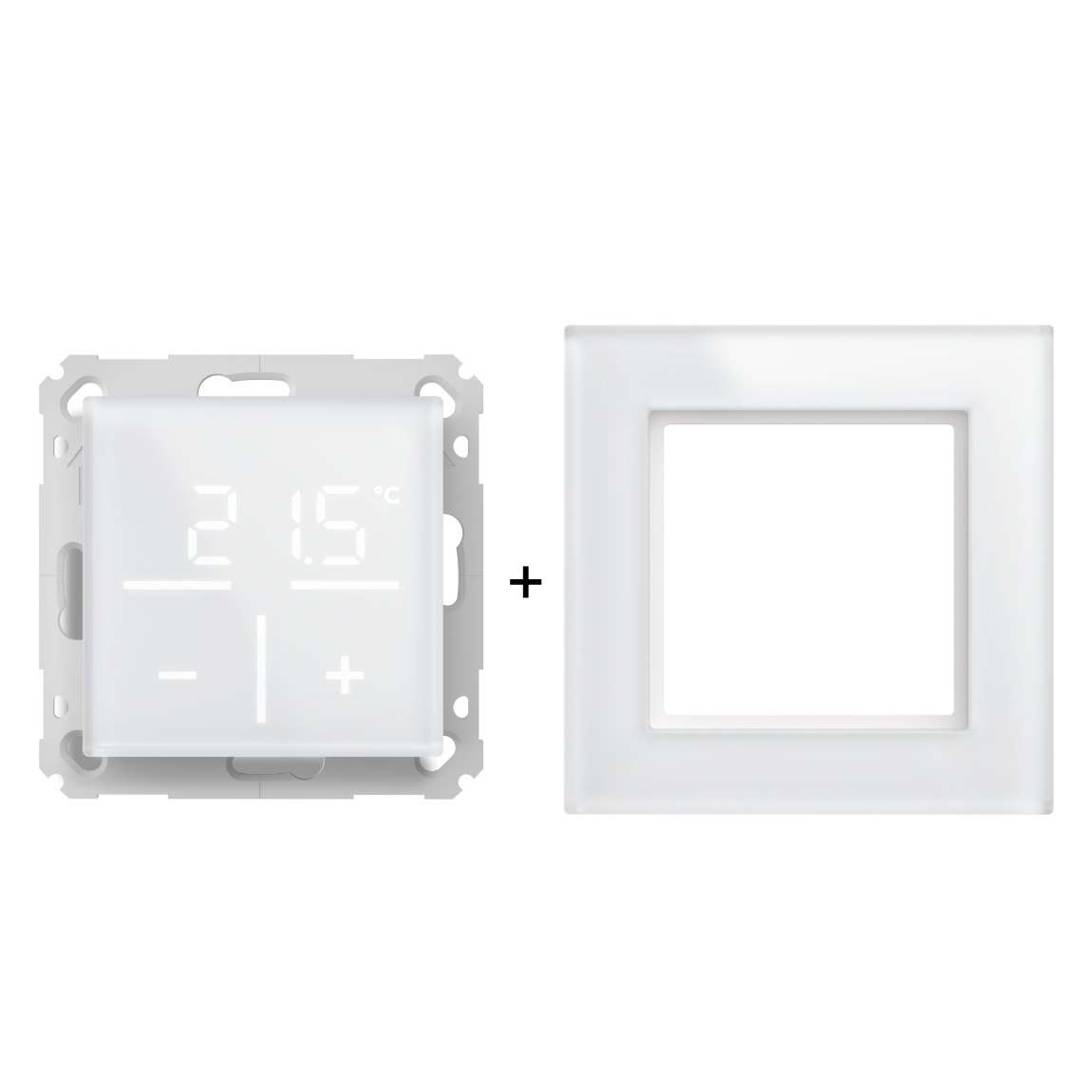 Homematic IP Glas-Wandthermostat + Glasrahmen – 1-fach