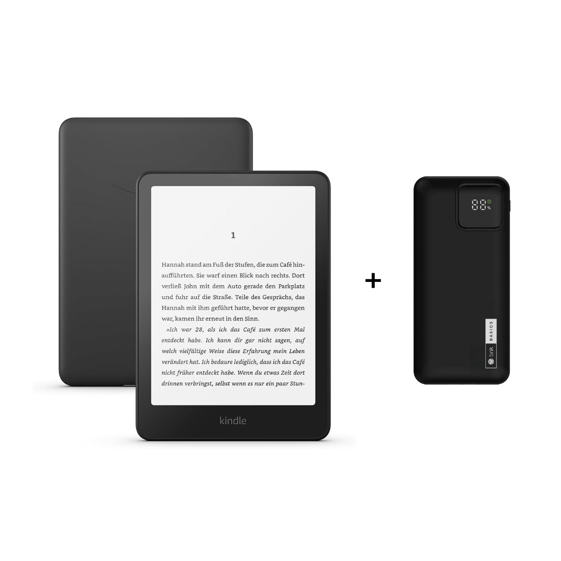 Amazon Kindle Paperwhite (16 GB) - 2024 mit Werbung + tink Basics Powerbank - 20.000 mAh 20W