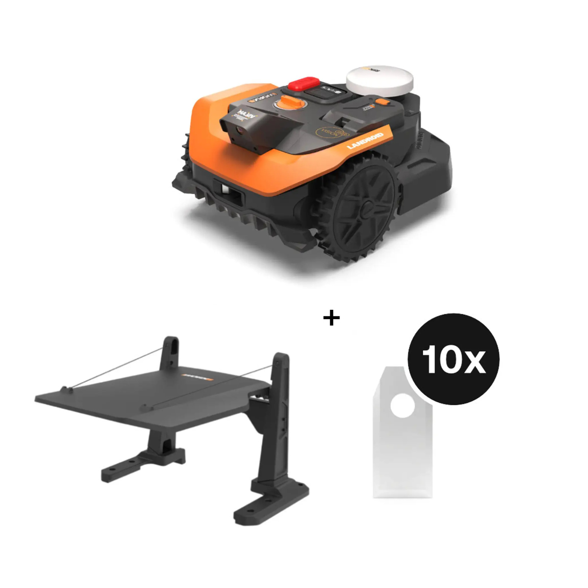 Worx WR303E Landroid Vision Cloud (Mono), bis 300 m&sup2; + gratis Garage + gratis Ersatzklingen
