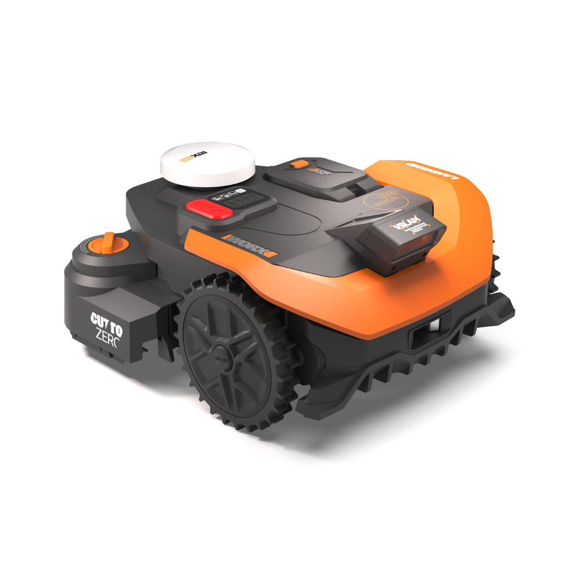 Worx WR318E Landroid Vision Cloud (Stereo) - Kabelloser Mähroboter für bis zu 1.800 m² - Schwarz