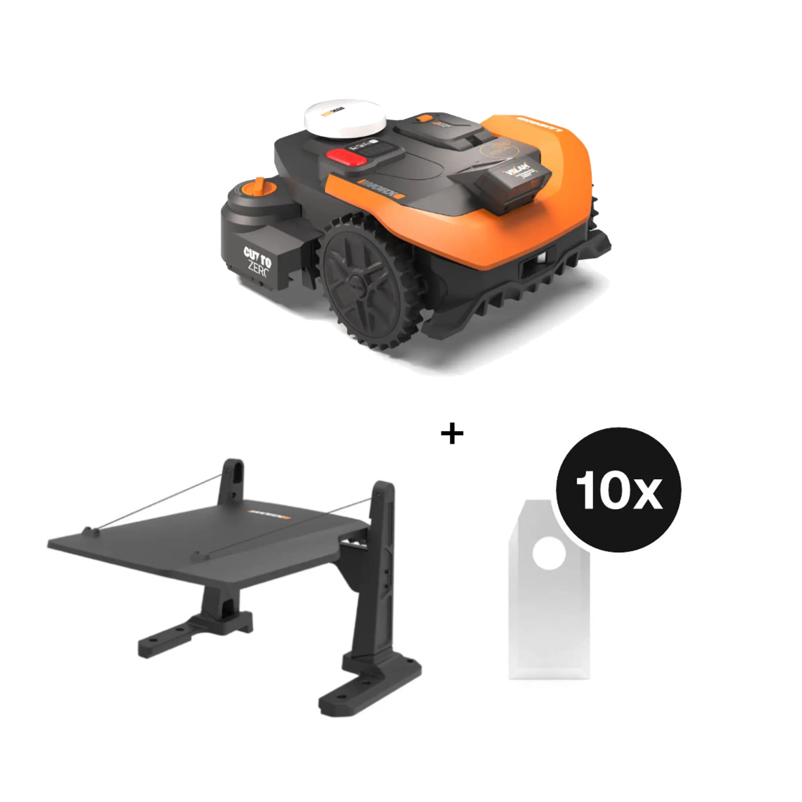 Worx WR318E Landroid Vision Cloud (Stereo), bis 1.800 m&sup2; + gratis Garage + gratis Ersatzklingen