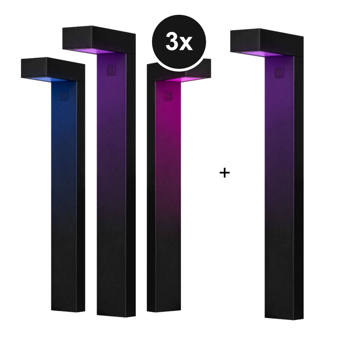 Hombli Smart Pathway Light Starter Kit - Smarte Wegeleuchten 3er-Pack + Extension