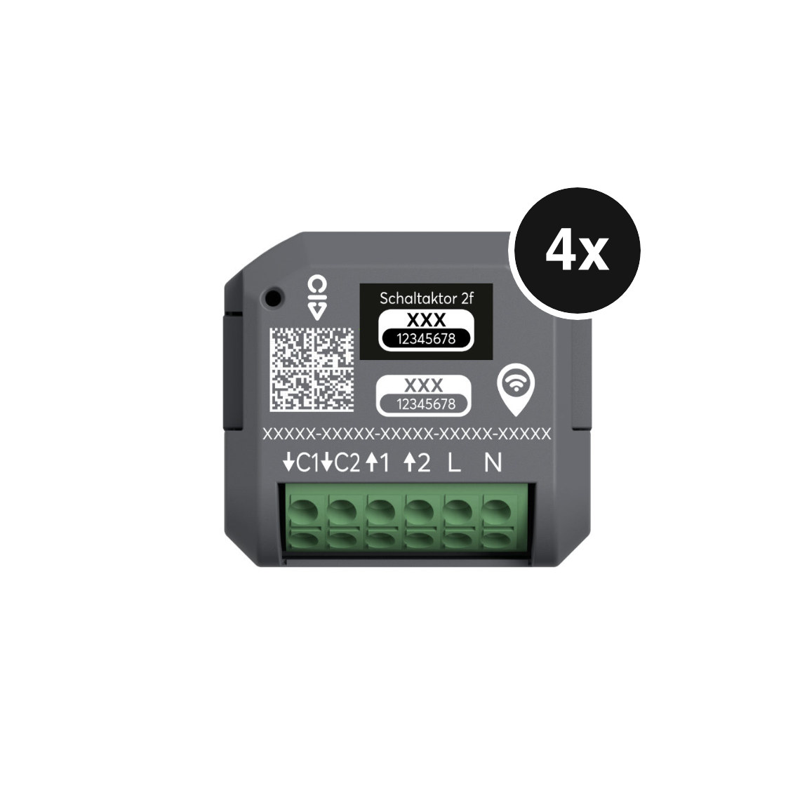 Busch-Jaeger Schaltaktor free@home wireless - zur Lichtsteuerung, Unterputz, 1-Kanal, 13 A - 4er-Set