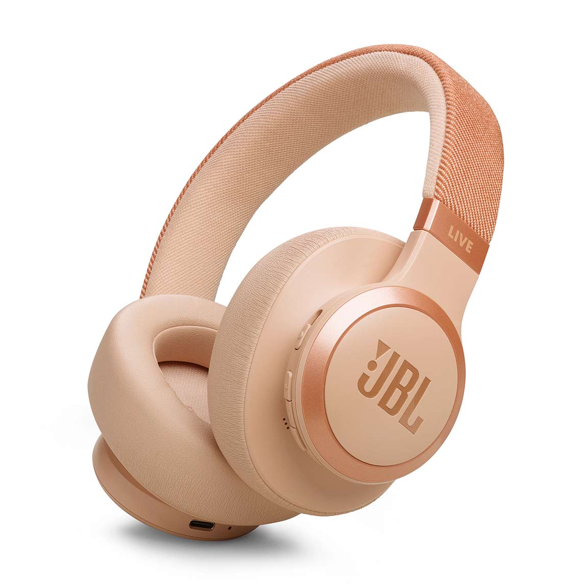 JBL Live 770NC - Kabelloser Over-Ear-Kopfhörer mit True Adaptive Noise Cancelling - Sand