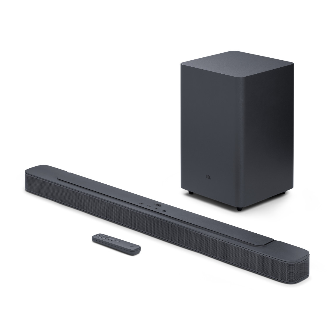 JBL Bar 2.1 Deep Bass (MK2) - 2.1 Kanal-Soundbar mit kabellosem Subwoofer - Schwarz (+GRATIS Hombli Lichterkette)