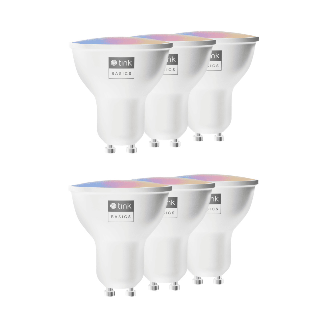 tink Basics Matter White & Color GU10 Bulb - Dimmbares Leuchtmittel - 6er-Set