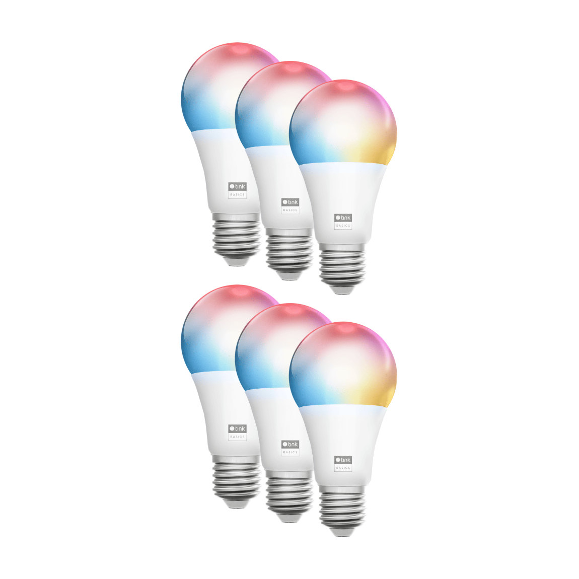tink Basics Matter White & Color E27 Bulb - Dimmbares Leuchtmittel - 6er-Set