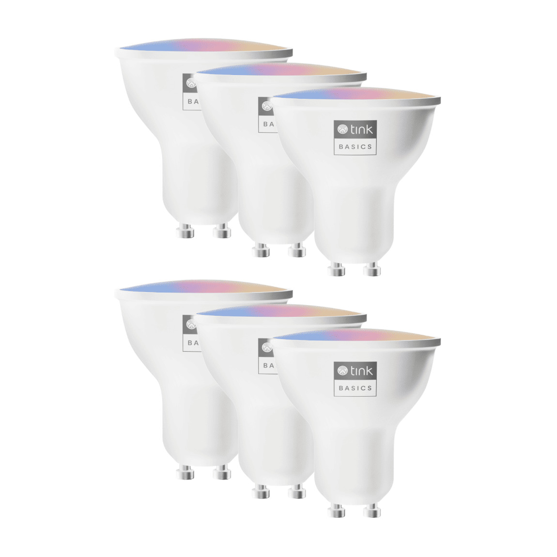tink Basics Matter White & Color GU10 Bulb - Dimmbares Leuchtmittel - 6er-Set