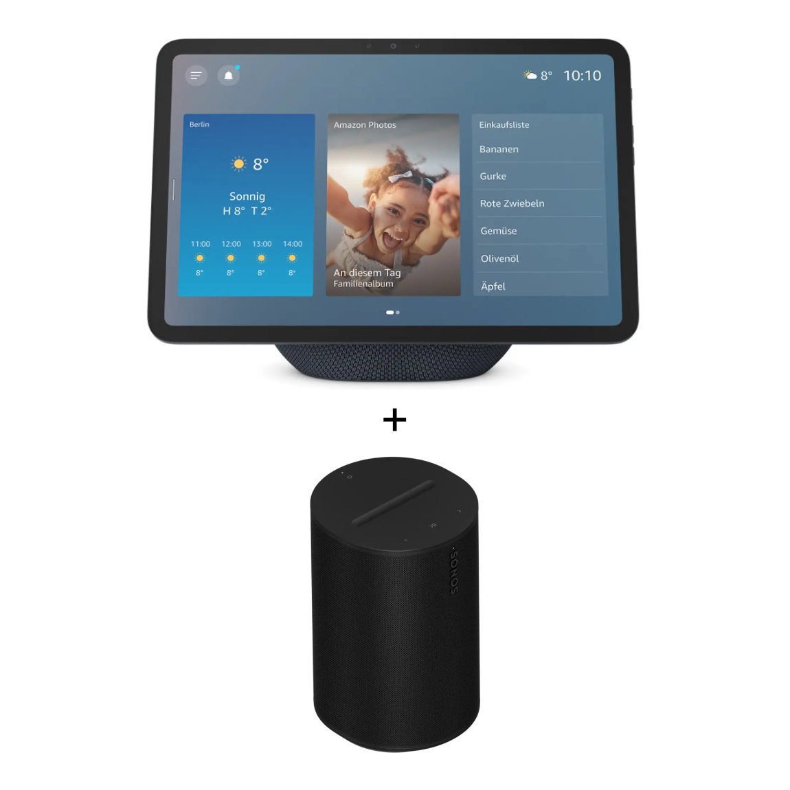 Amazon Echo Show 11 - Neueste Generation + Sonos Era 100 - Schwarz