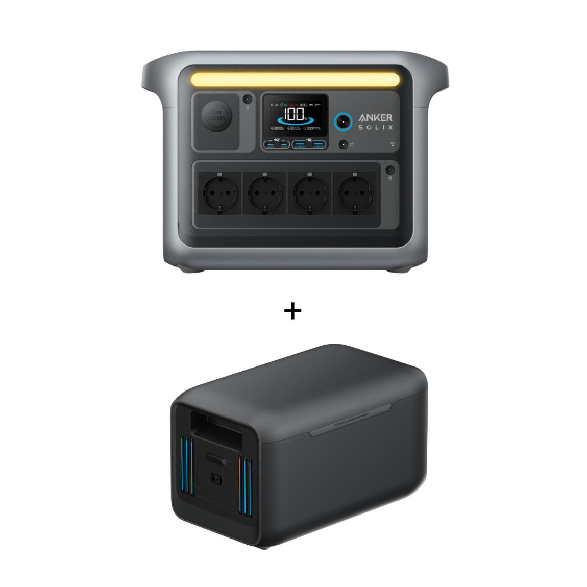 Anker SOLIX C1000X – Tragbare Powerstation + BP1000 Erweiterungsakku (0% MwSt. für PV)