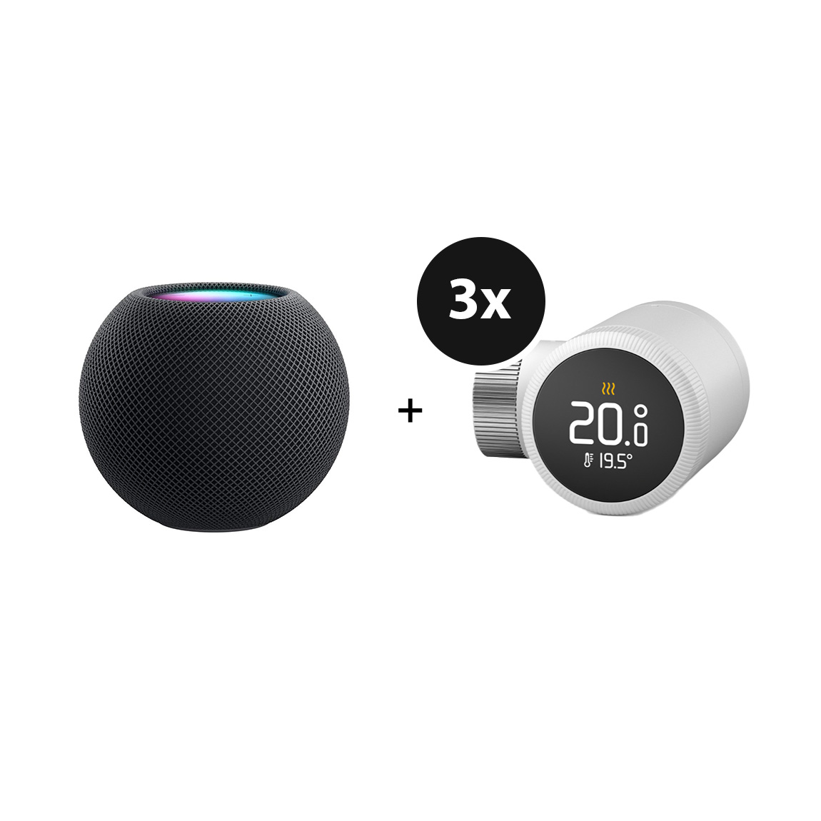Apple Starter Set Heizen - mit HomePod Mini + 3 tado° X Heizkörper-Thermostaten