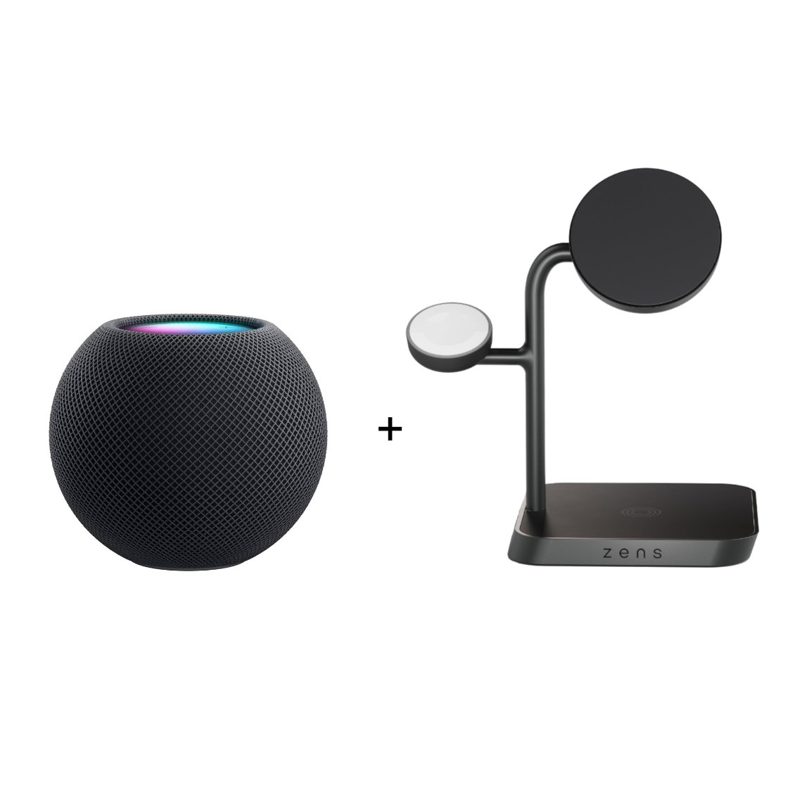Apple HomePod mini + Zens 3-in-1 Ladestation Office Charger Pro 3