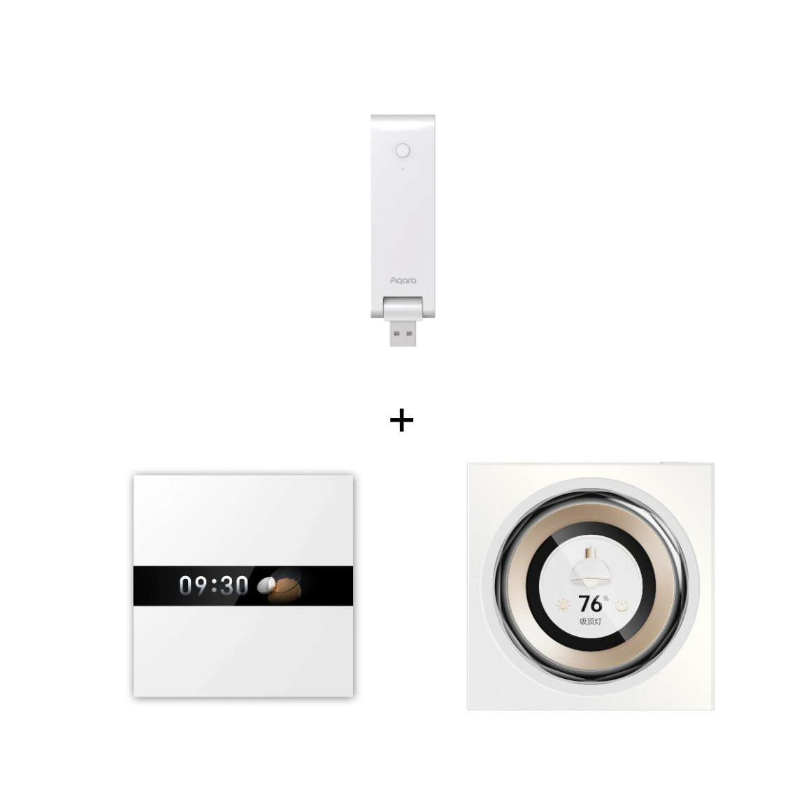 Aqara Starter Set - mit Hub M100 + Display Switch V1 EU + Touchscreen Dial V1 EU