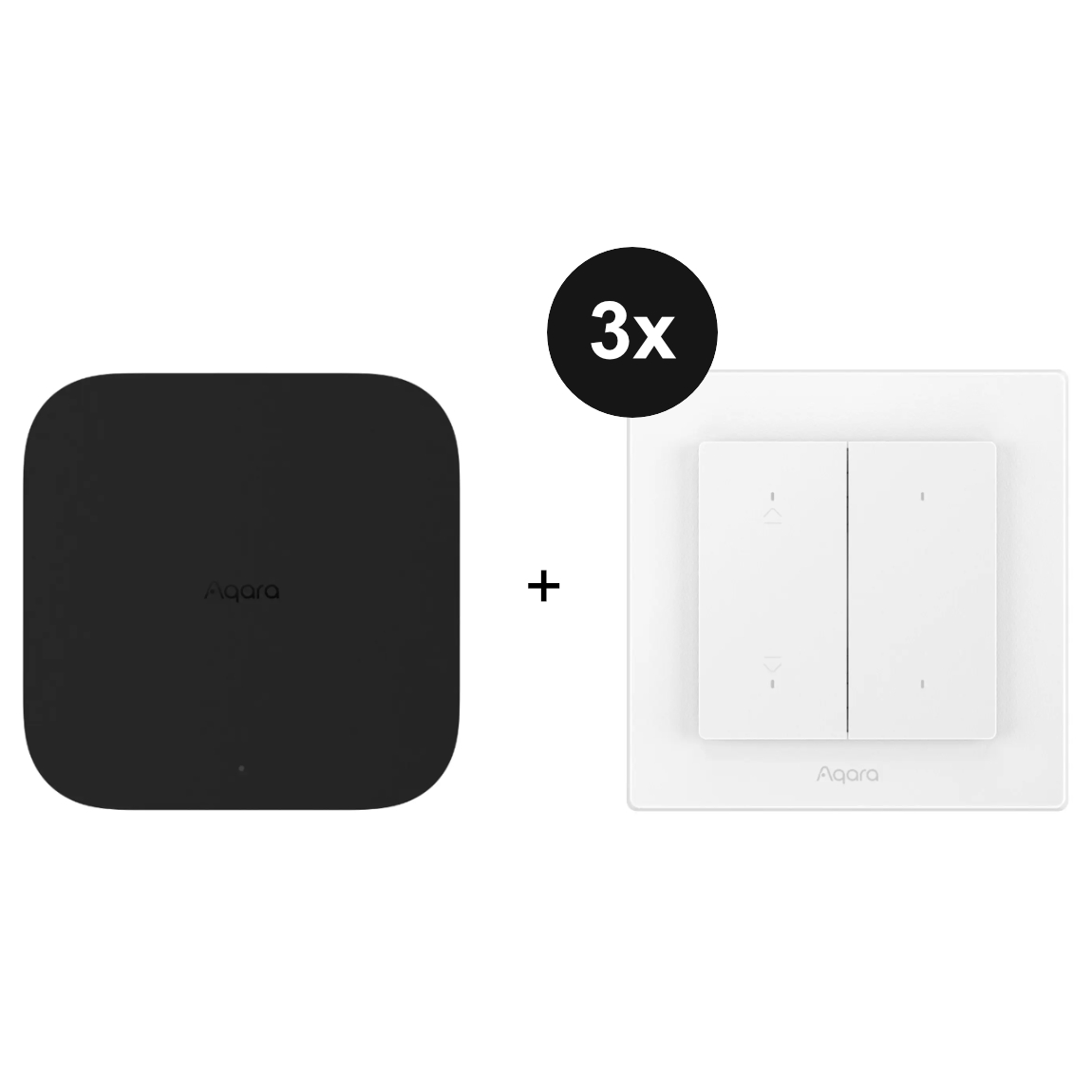 Aqara Starter Set Rollladensteuerung - mit Hub M3 und 3 Shutter Switch H2