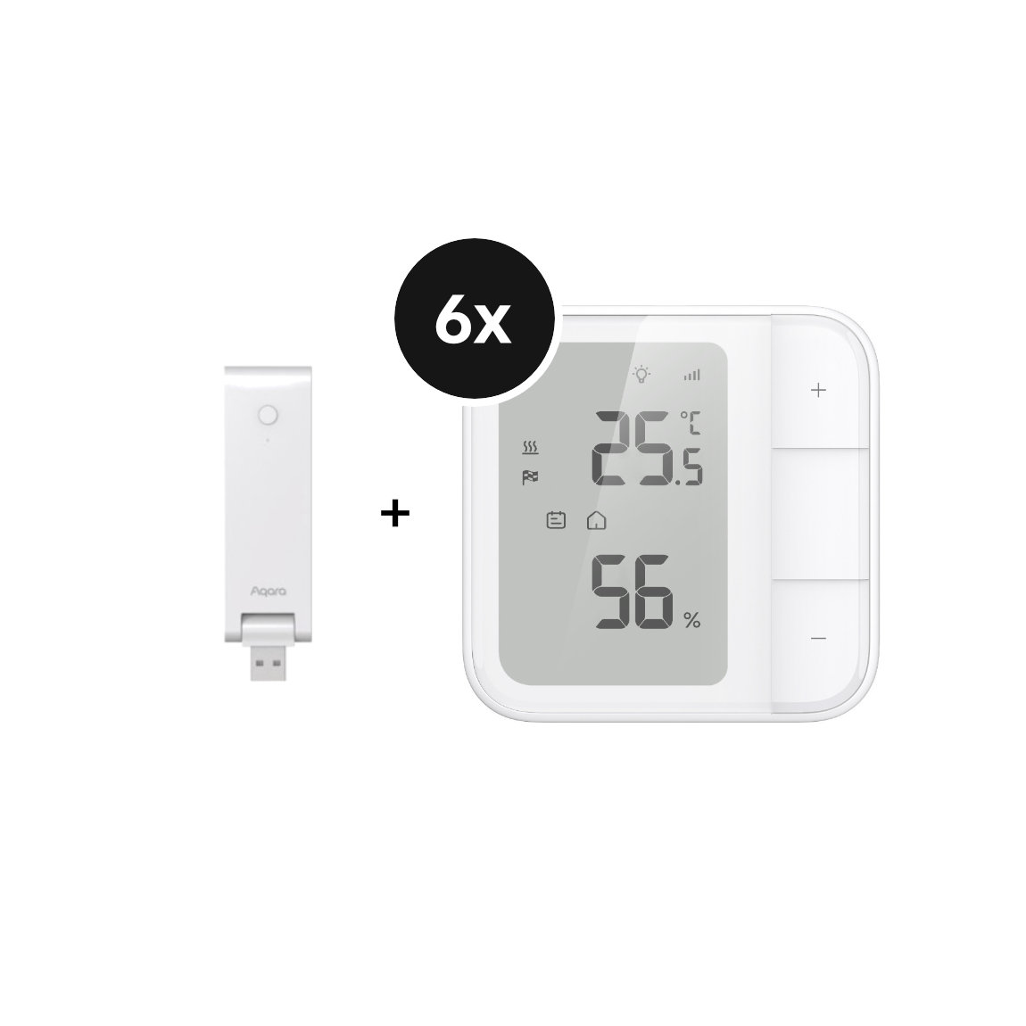 Aqara Starter Set Fußbodenheizung - mit Hub M100 und 6 Wandthermostaten W500