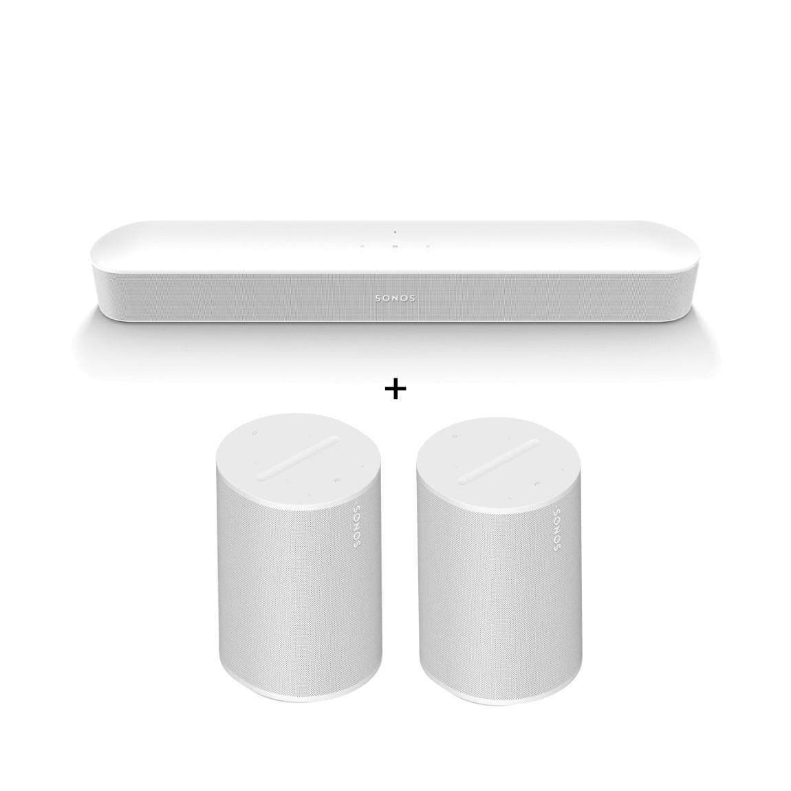 Sonos Entertainment Set - mit Beam Gen 2 und 2x Era 100 - Weiß