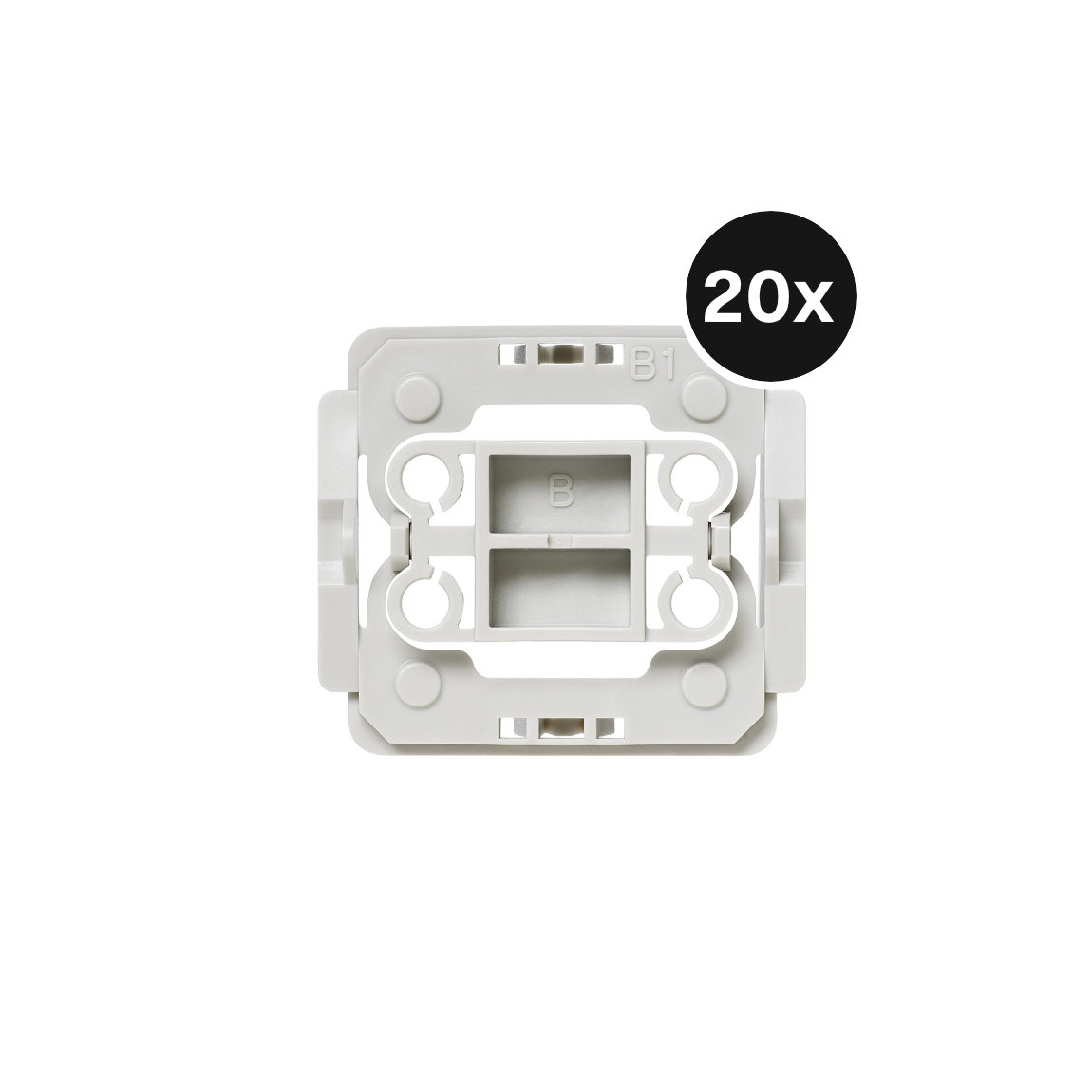 Homematic Adapter-Set Berker B1, 20er Set - Weiß