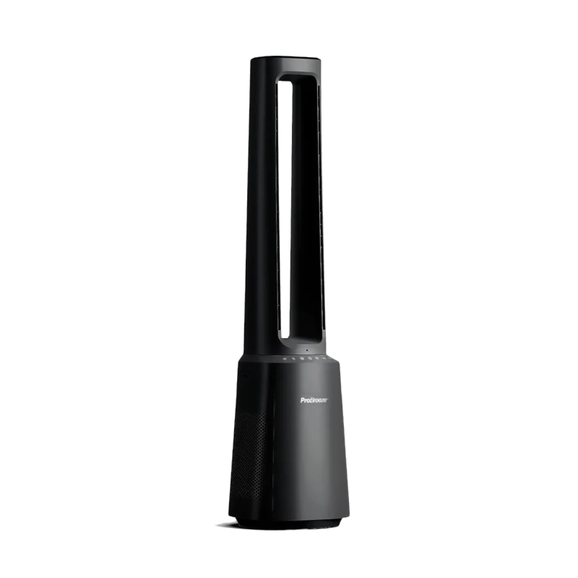 Pro Breeze OmniAir Smart Bladeless Tower Fan & Air Purifier - Turmventilator & Luftreiniger - Schwarz