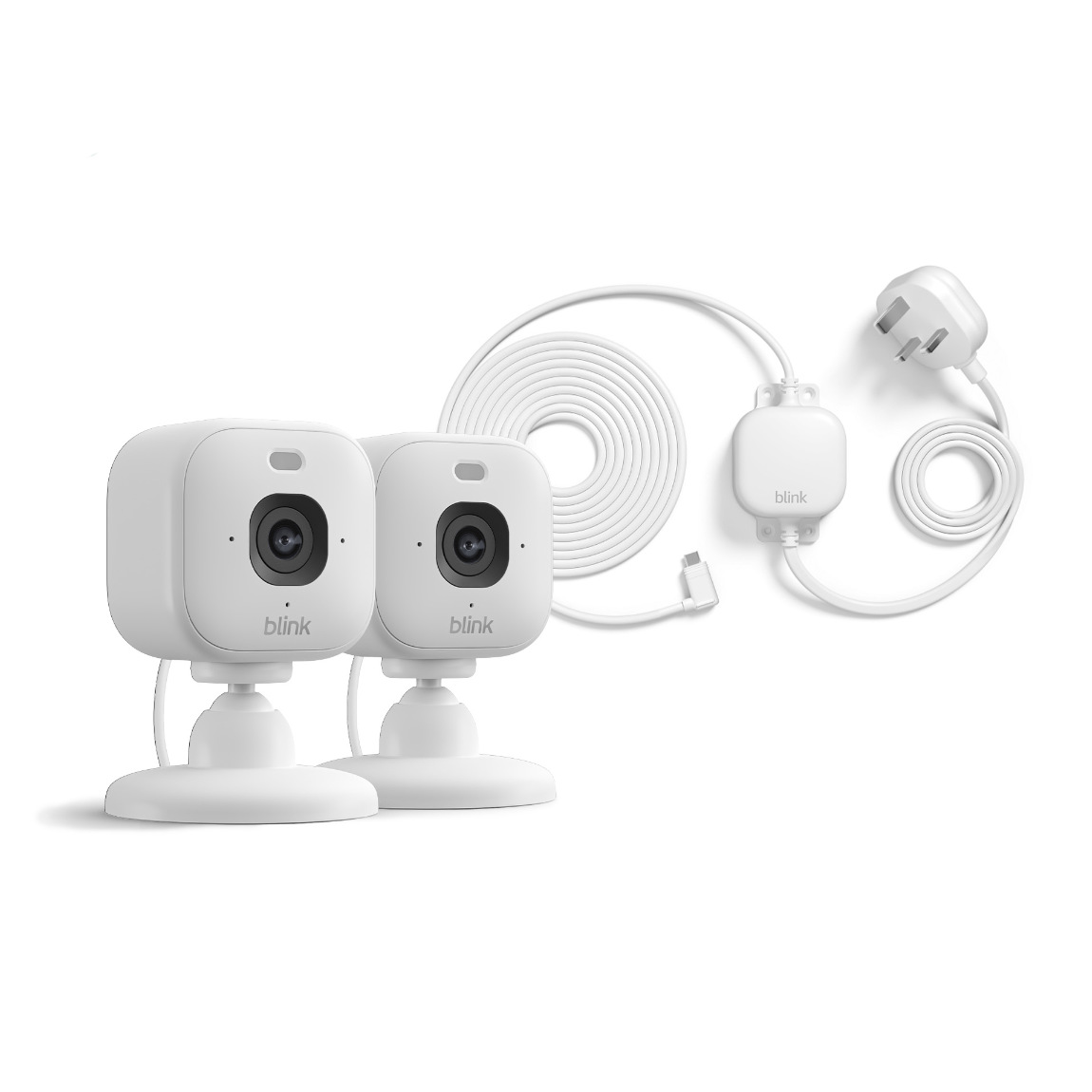 Blink Set - mit 2-Kamera-System + wetterfestes Netzteil - Weiß