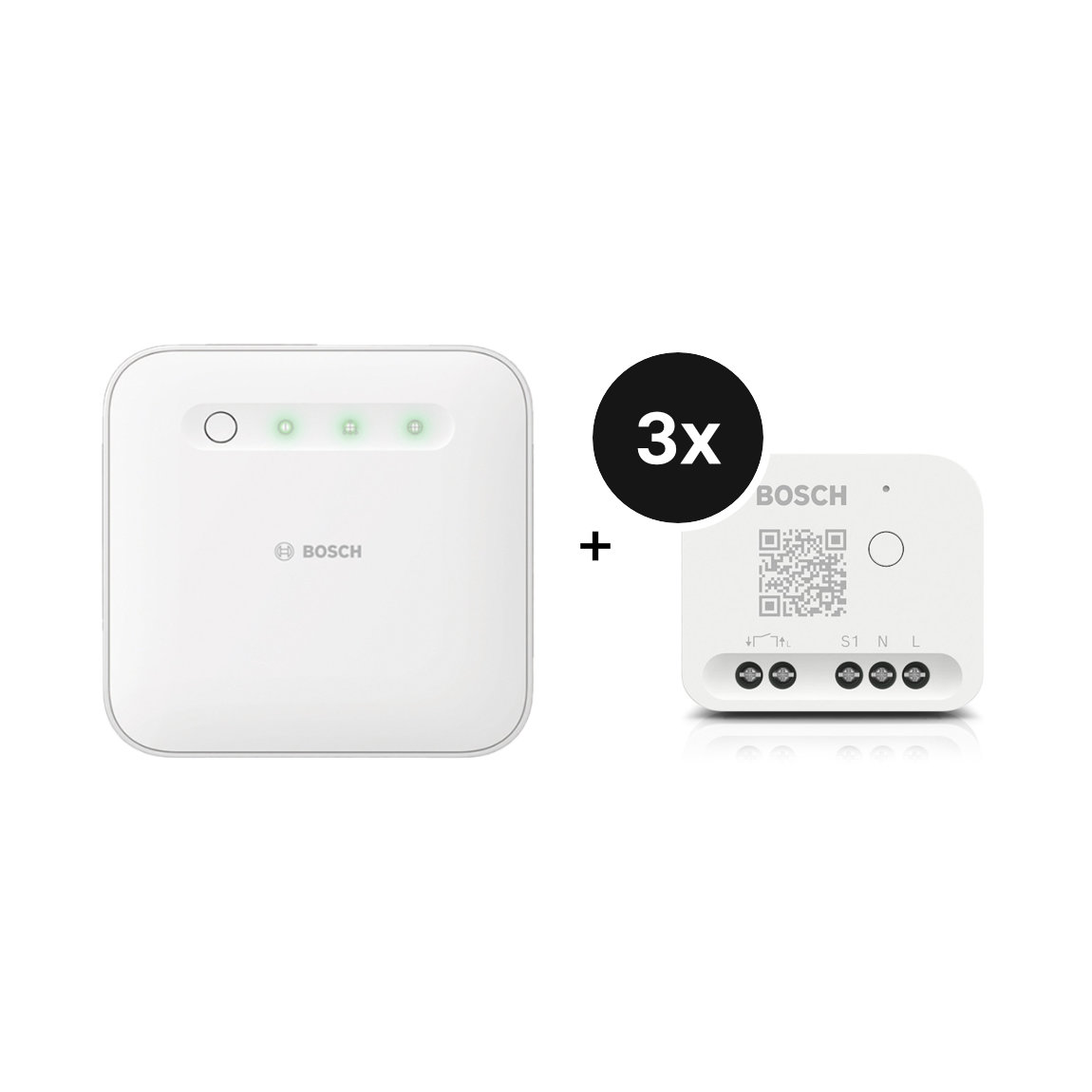 Bosch Smart Home - Starter Set Relais mit 3 Unterputz-Aktoren