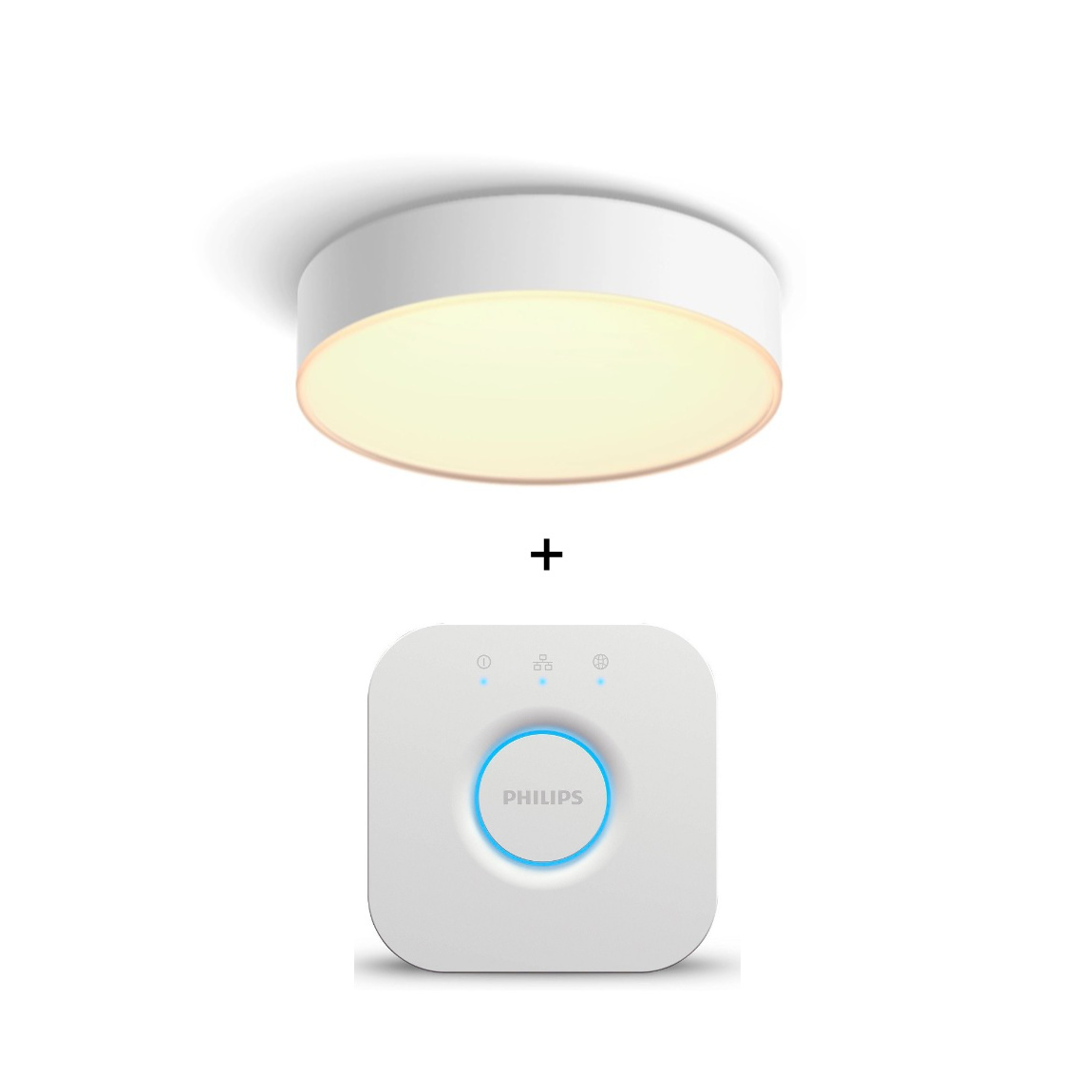 Philips Hue White Ambiance Enrave Deckenleuchte S 1220lm + Bridge